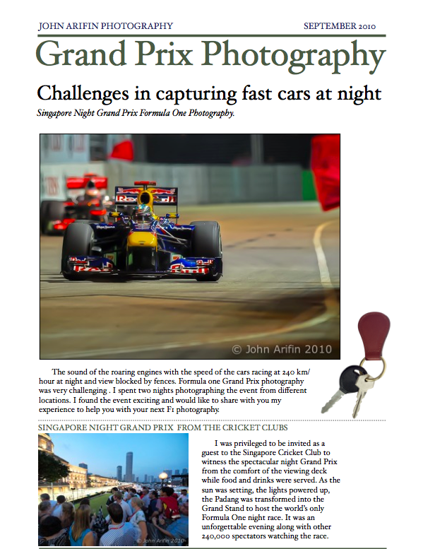 Singapore F1 grand prix photography