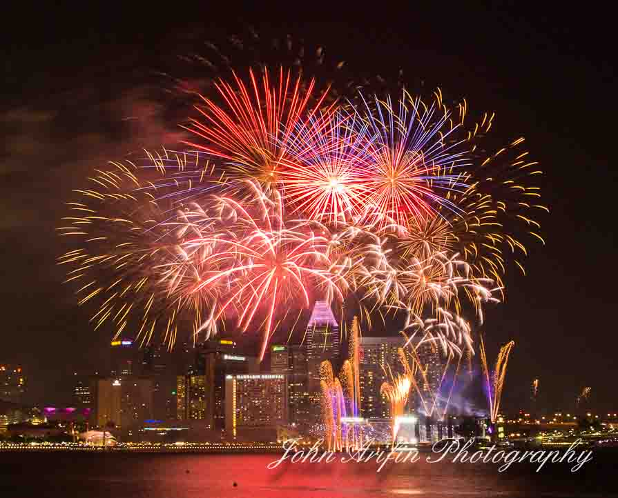 Singapore celebrates national day with fireworks
