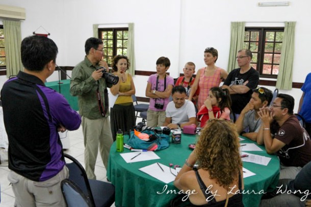 John leading the macro photography workshop in Santubong Sarawak